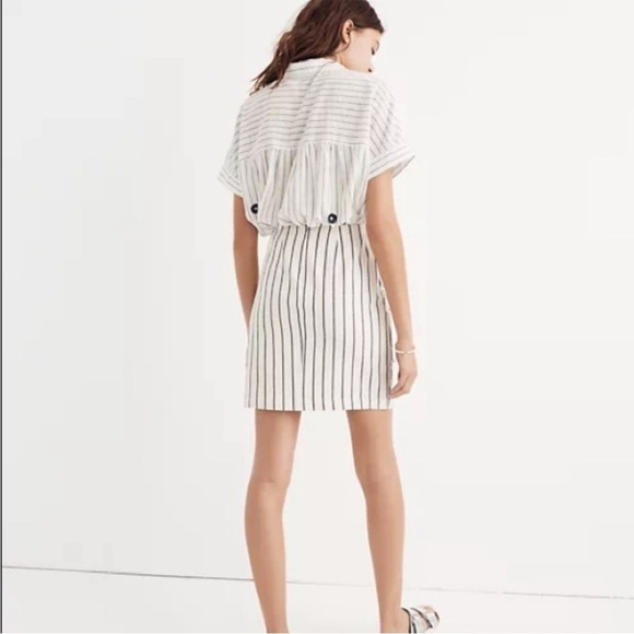 Madewell Stripe Wrap Mini Skirt Size 2 - Picture 3 of 12